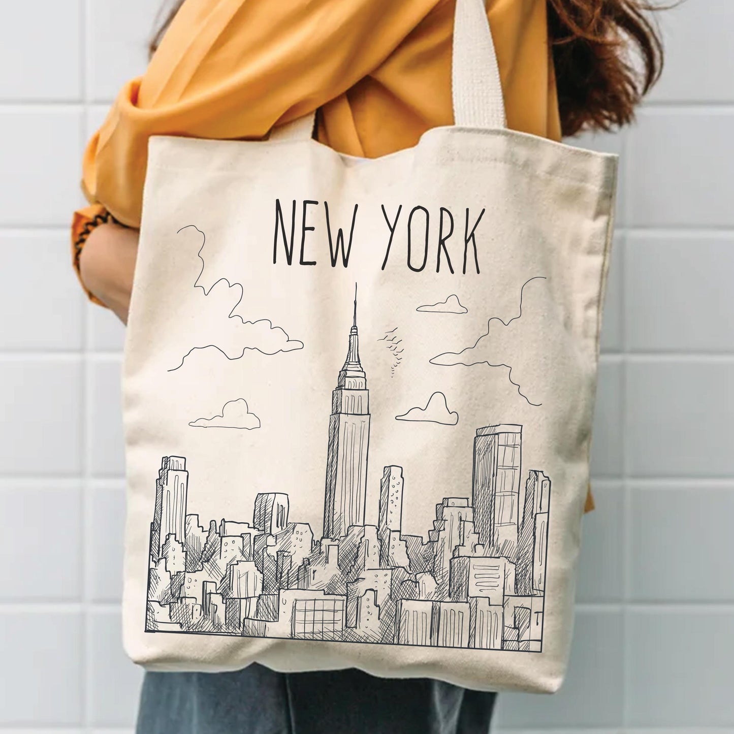 Cotton Canvas Tote - Durable Canvas Tote Bag With Zippered Makeup Pouch