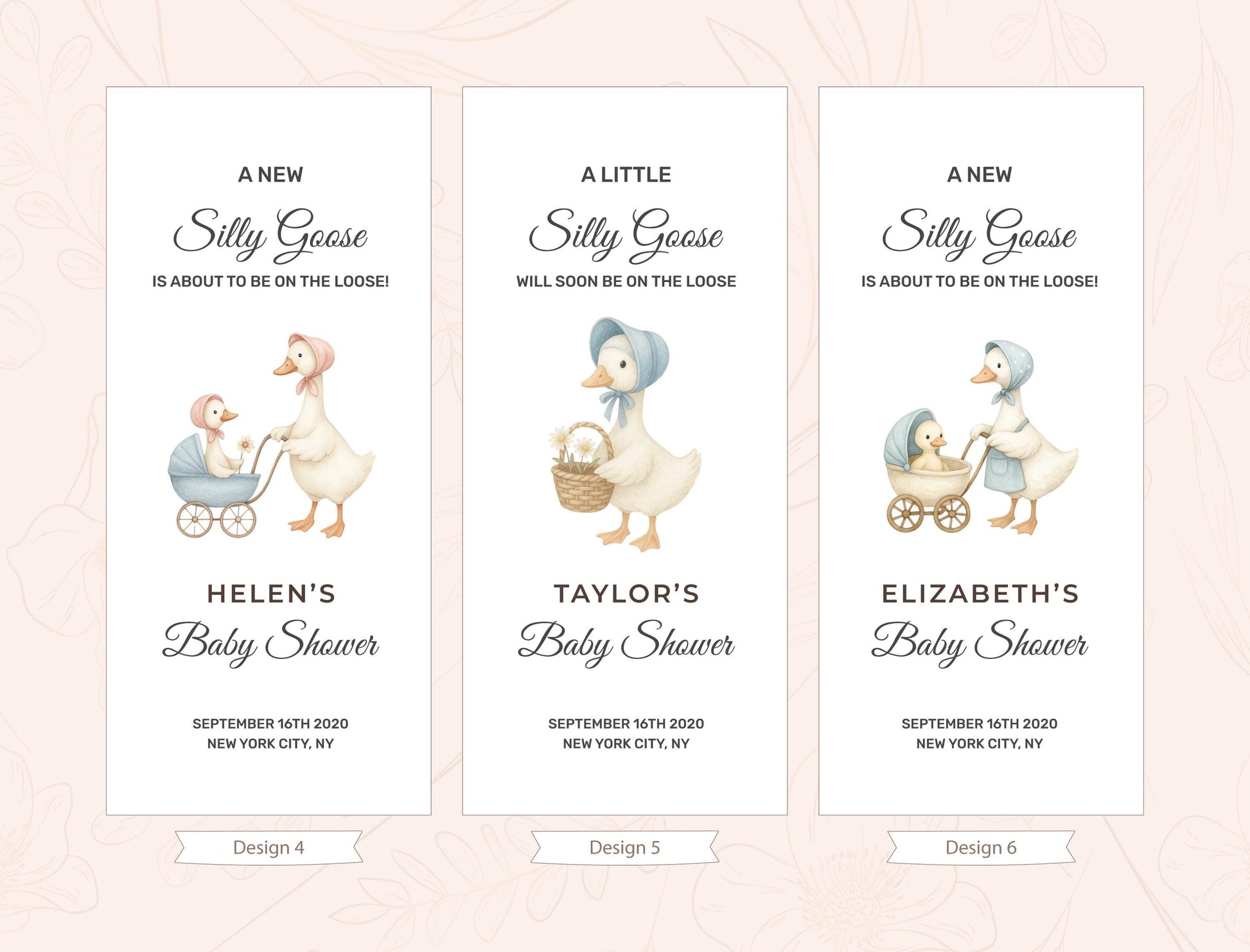 Design 4, Design 5, Design 6