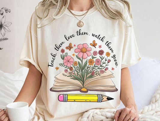 Teacher Appreciation Shirt - Preschool Teacher Tee | Teach Love Grow Shirt