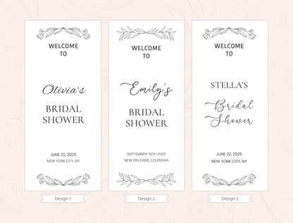 Welcome to Olivia&#39;s Bridal Shower, Emily&#39;s Bridal Shower, and Stella&#39;s Bridal Shower