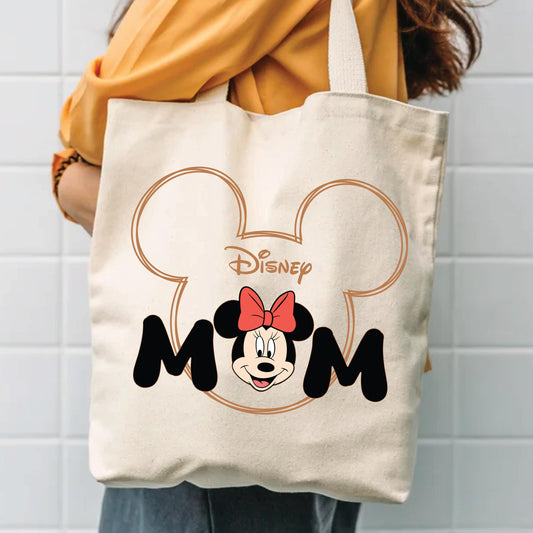 Disney Mom Tote Bag - Heavy Cotton Canvas Family Tote | Stylish Travel Organizer