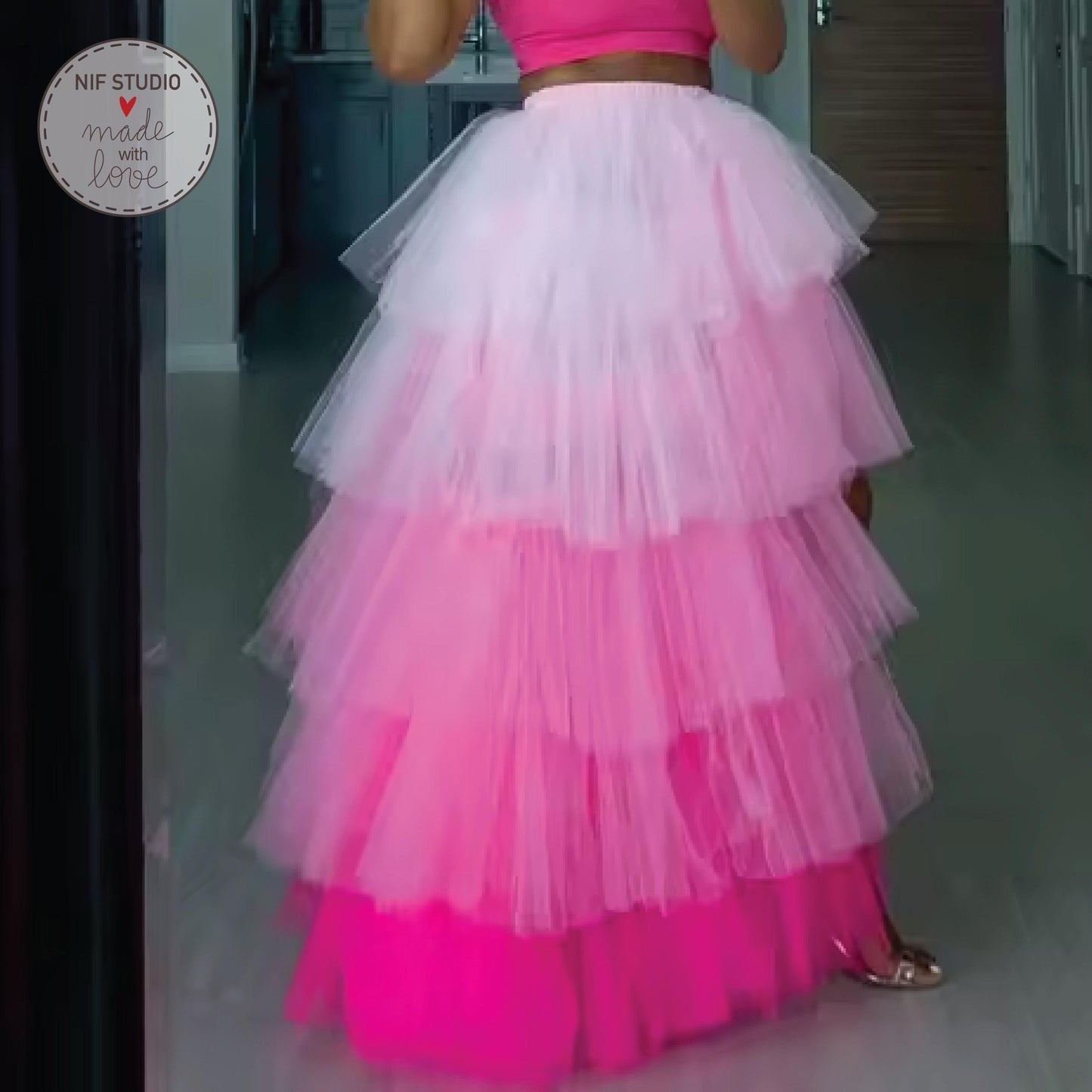 Custom Tulle Maxi Skirt - Matching Mother Daughter Skirts With Elastic Waistband