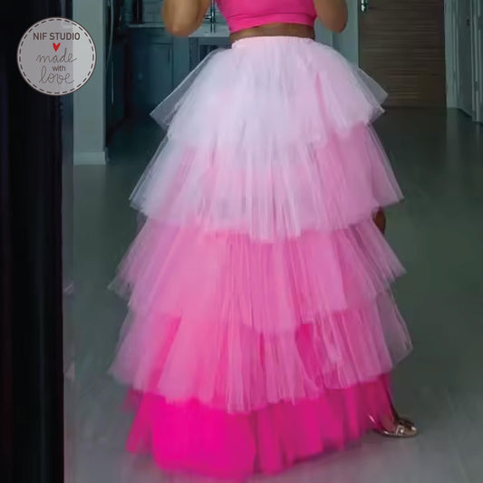 Custom Tulle Maxi Skirt - Matching Mother Daughter Skirts With Elastic Waistband