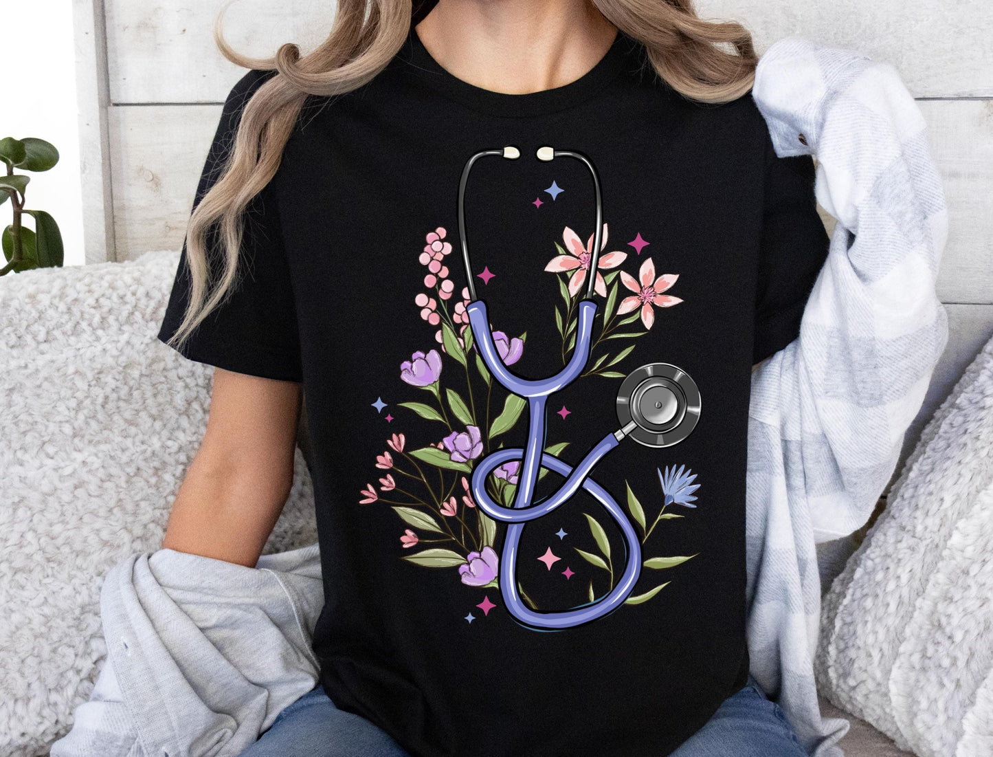 Nurse Stethoscope Shirt - Healthcare Worker Tee | Nursing School Gift