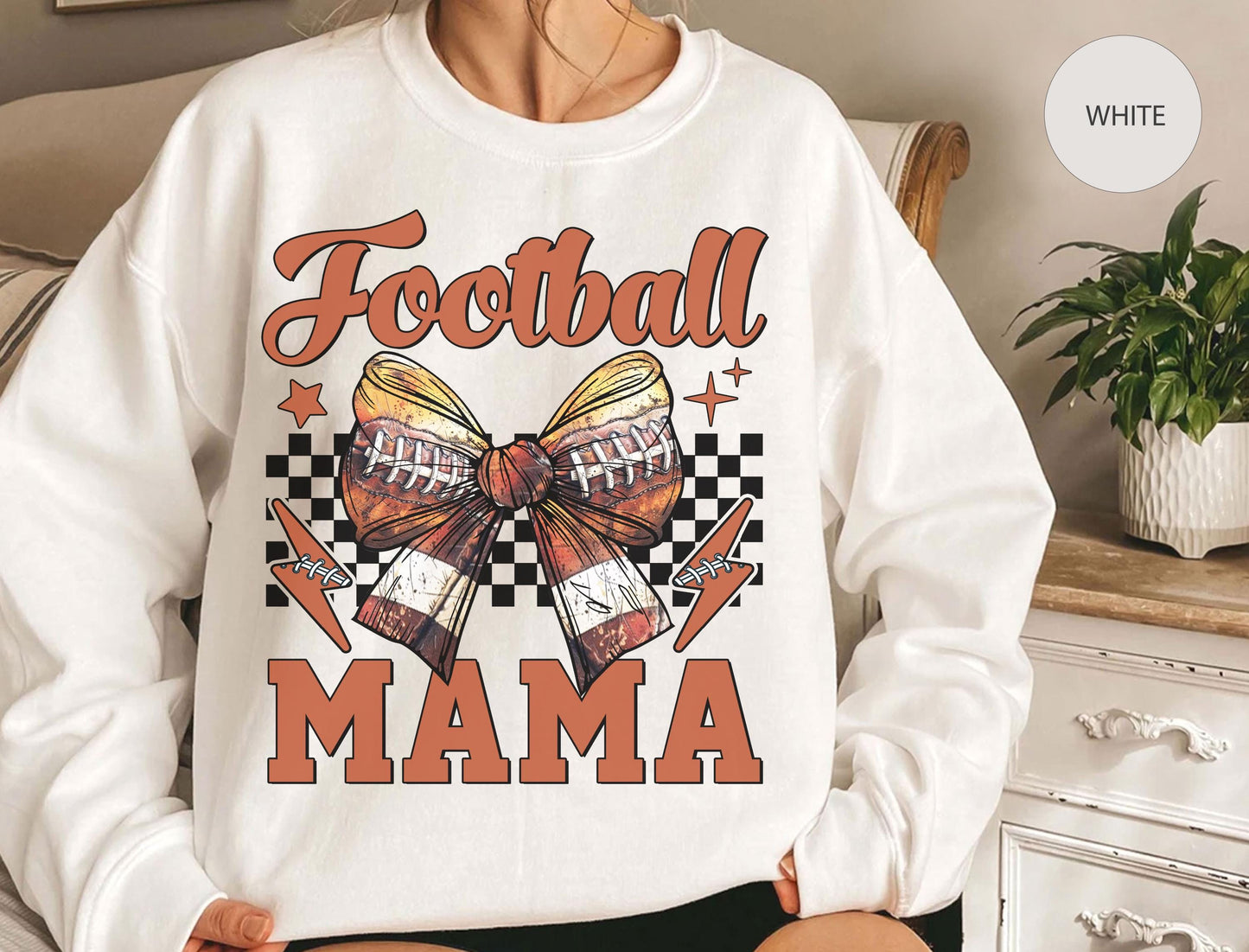 Football Mama Tee - Retro Football Shirt | Soft Cotton Game Day Shirt