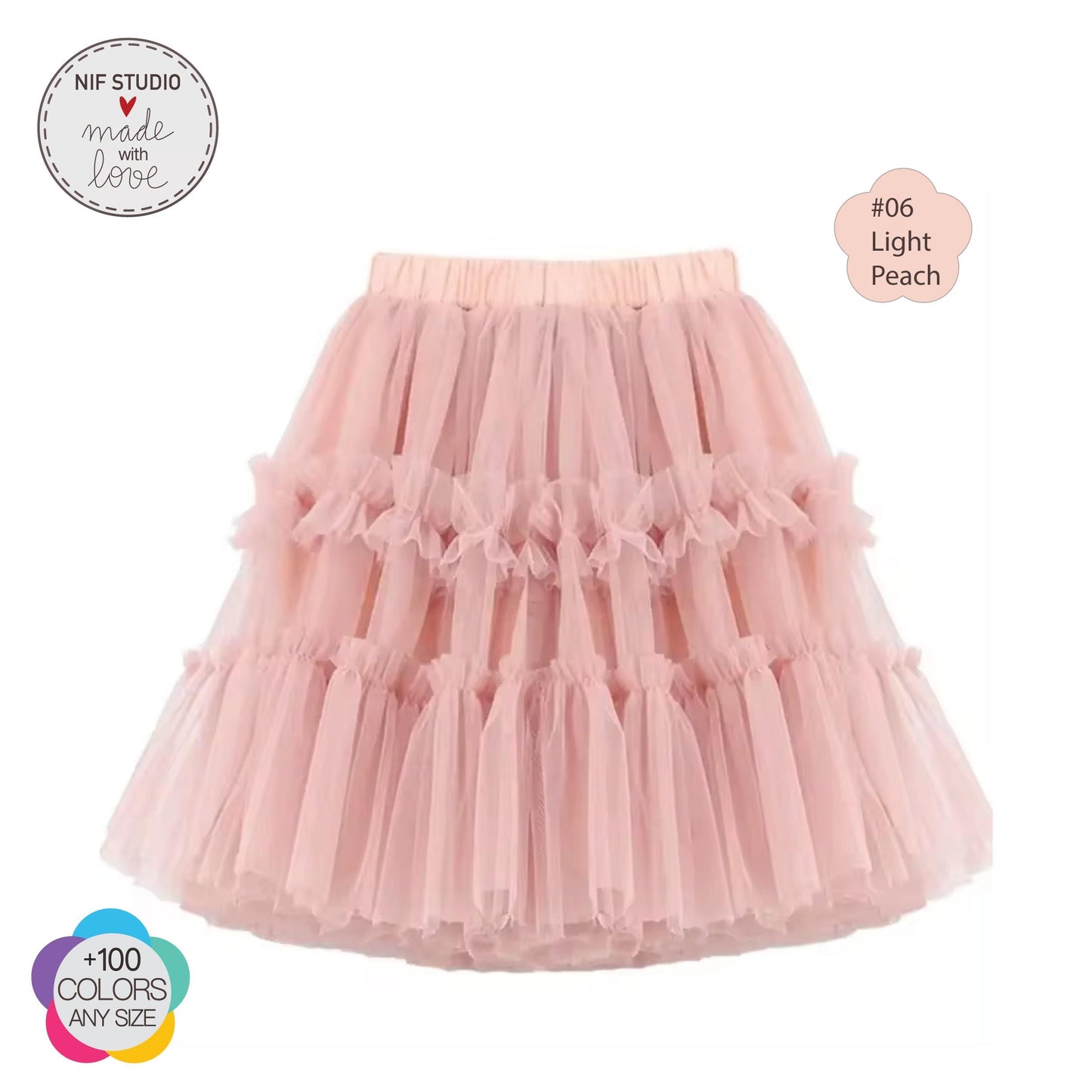 Mother Daughter Tutu - Custom Tulle Maxi Skirt With Elastic Waistband For Weddings