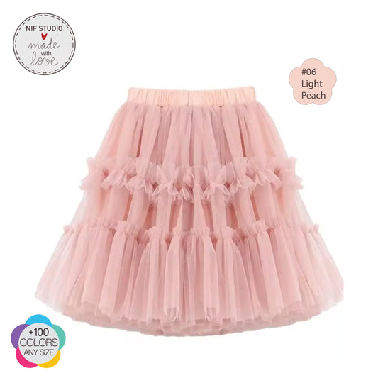 Mother Daughter Tutu - Custom Tulle Maxi Skirt With Elastic Waistband For Weddings