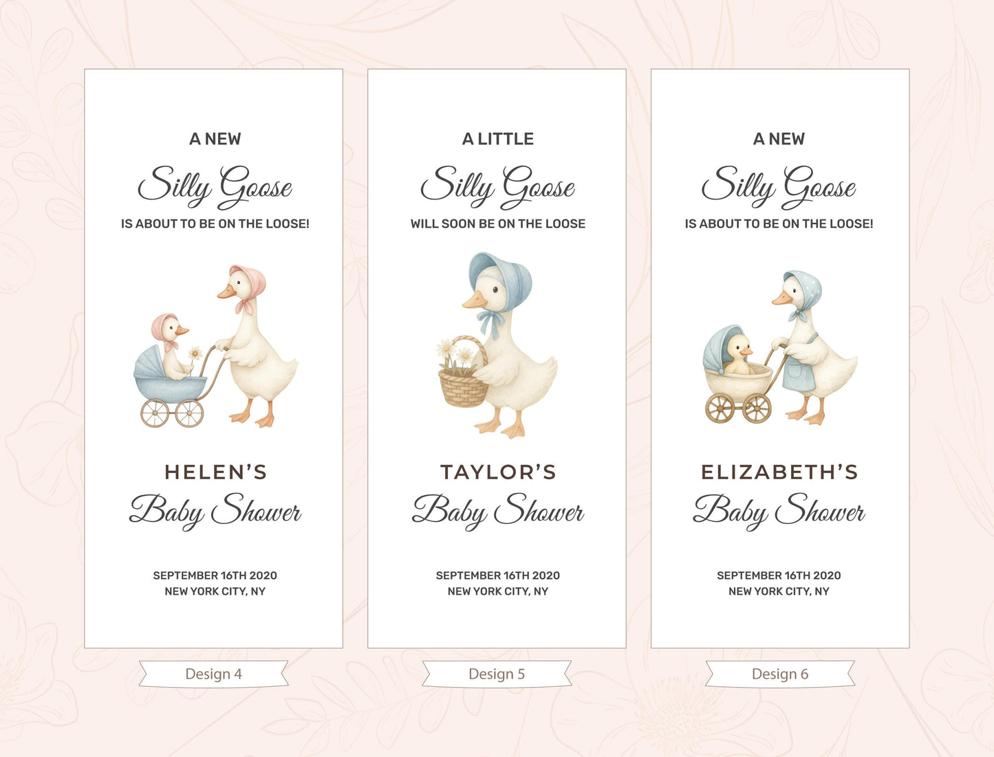 Design 4, Design 5, Design 6