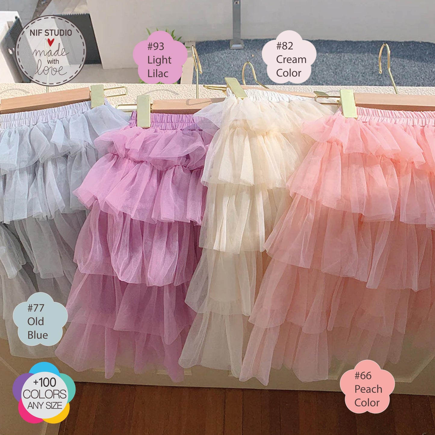 a wall with a bunch of different colors on it