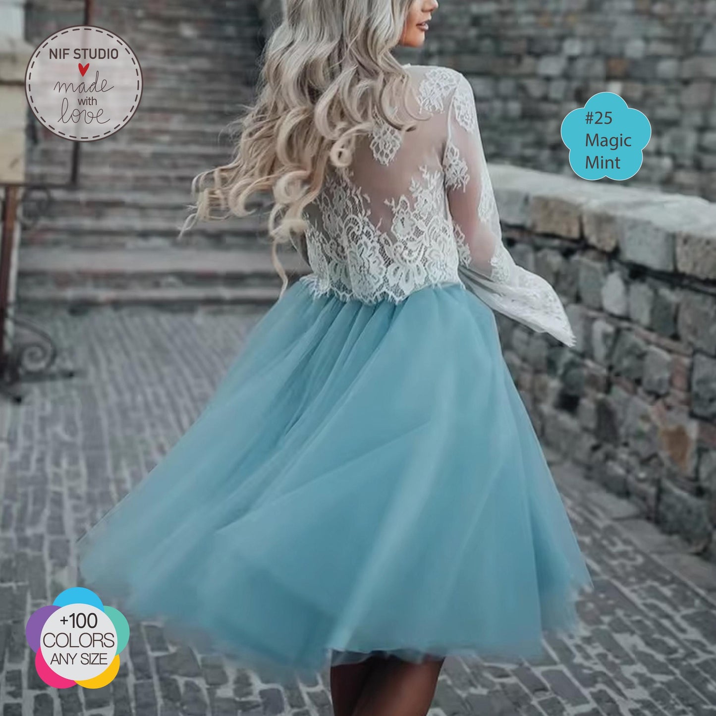 Mother Daughter Tutu - Custom Tulle Maxi Skirt With Elastic Waistband | Soft Satin