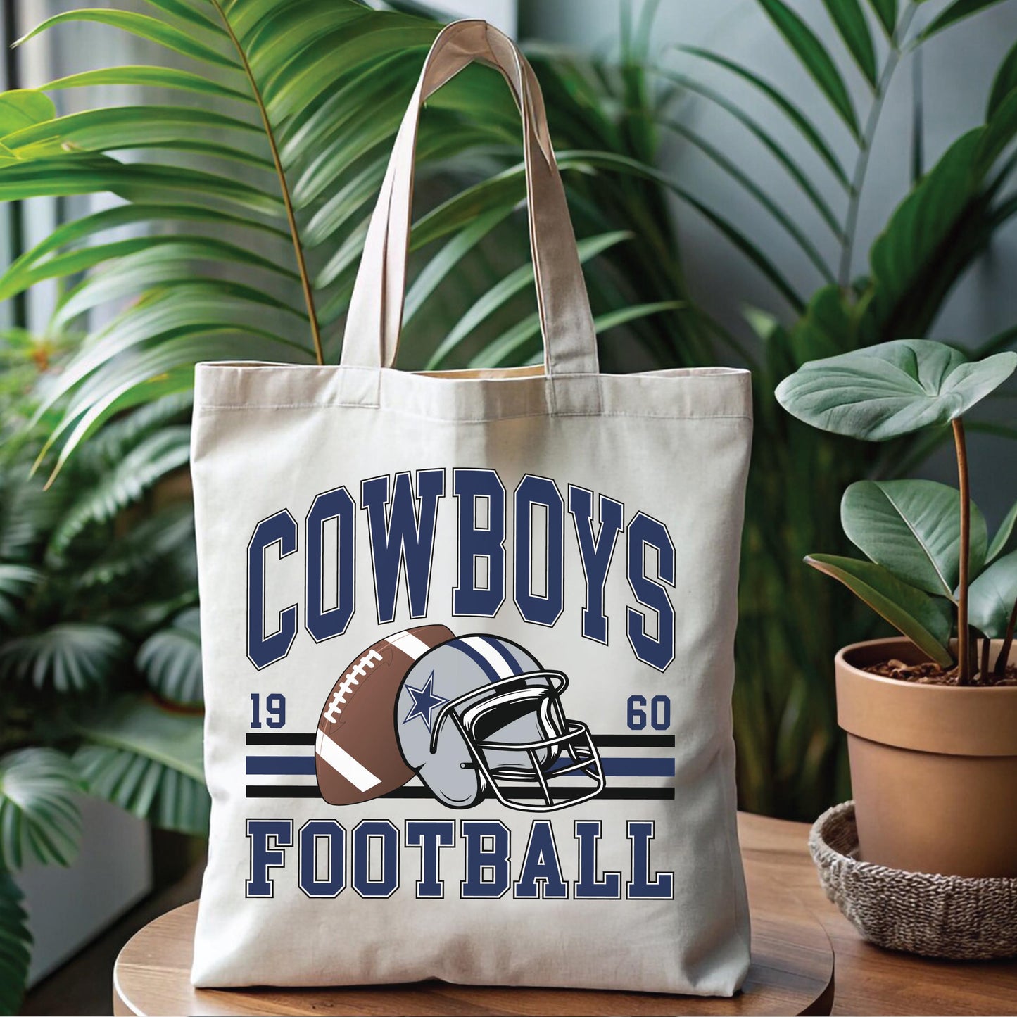 Cowboy Tote Bag - Durable Cotton Canvas | Western Style Rustic Rodeo Gift