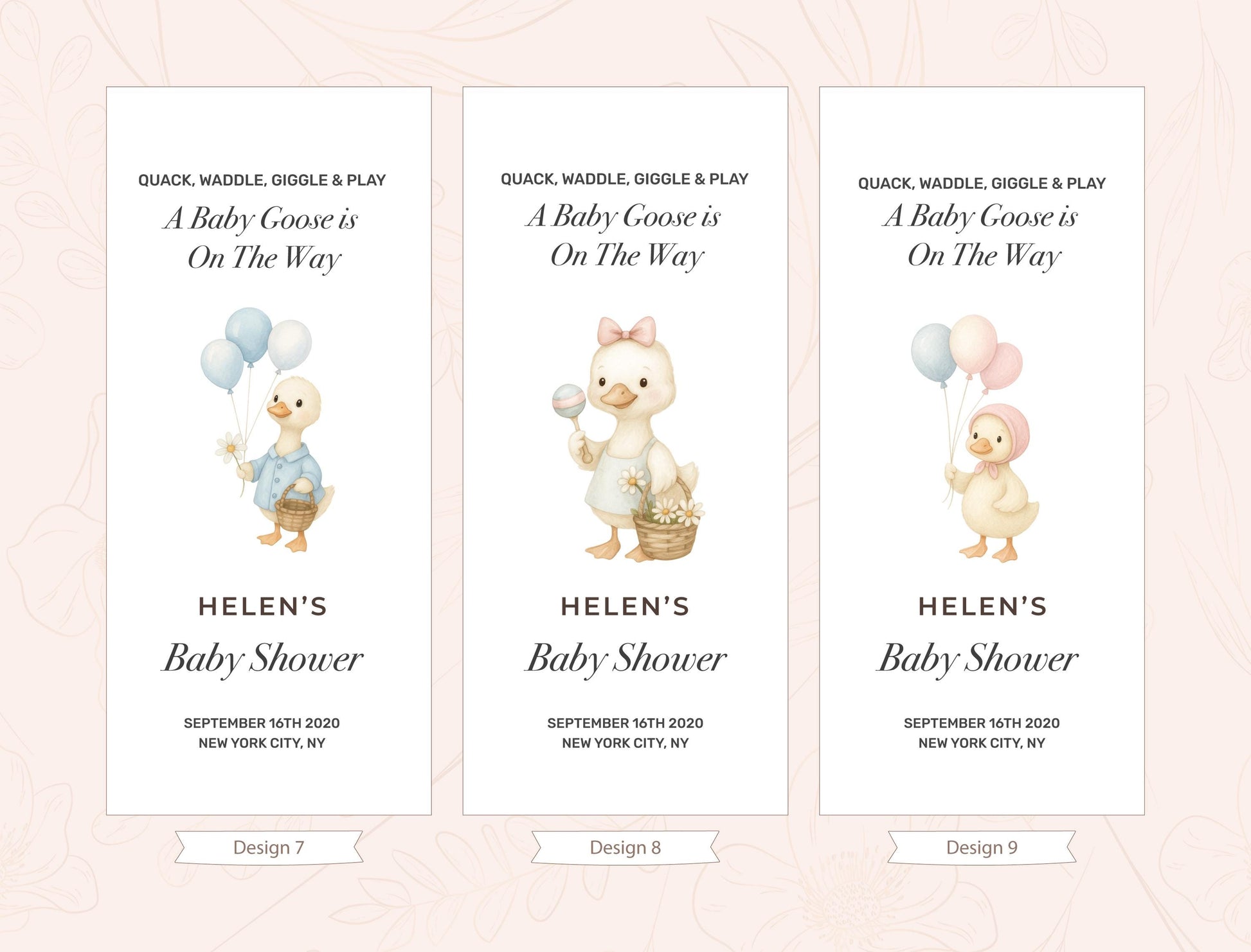 Design 7, Design 8, Design 9