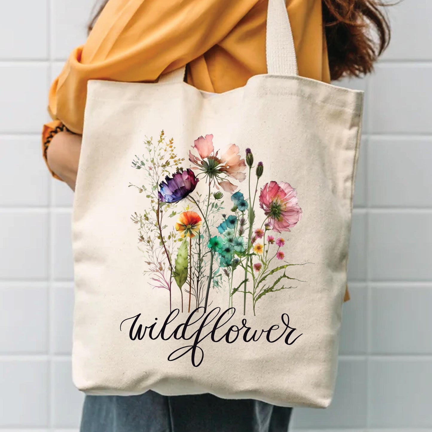 Vintage Wildflower Tote – Eco Friendly Floral Tote Bag | Durable Cotton Canvas