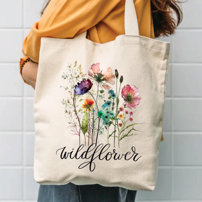 Vintage Wildflower Tote – Eco Friendly Floral Tote Bag | Durable Cotton Canvas