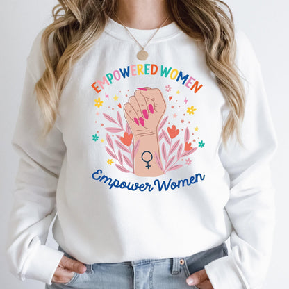 Empowered Women Hoodie – Feminist Graphic Pullover | Soft Cotton Sweatshirt