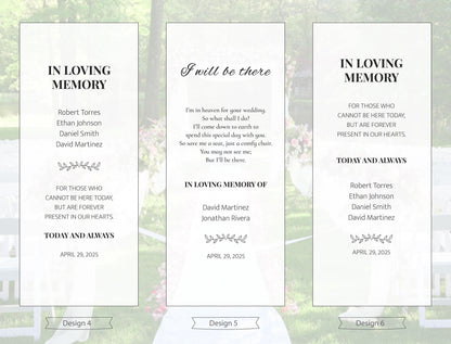 In Loving Memory Sign – Personalized Wedding Chair Banner | Rustic Memorial Decor