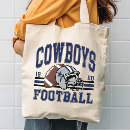 Cowboy Tote Bag - Durable Cotton Canvas | Western Style Rustic Rodeo Gift