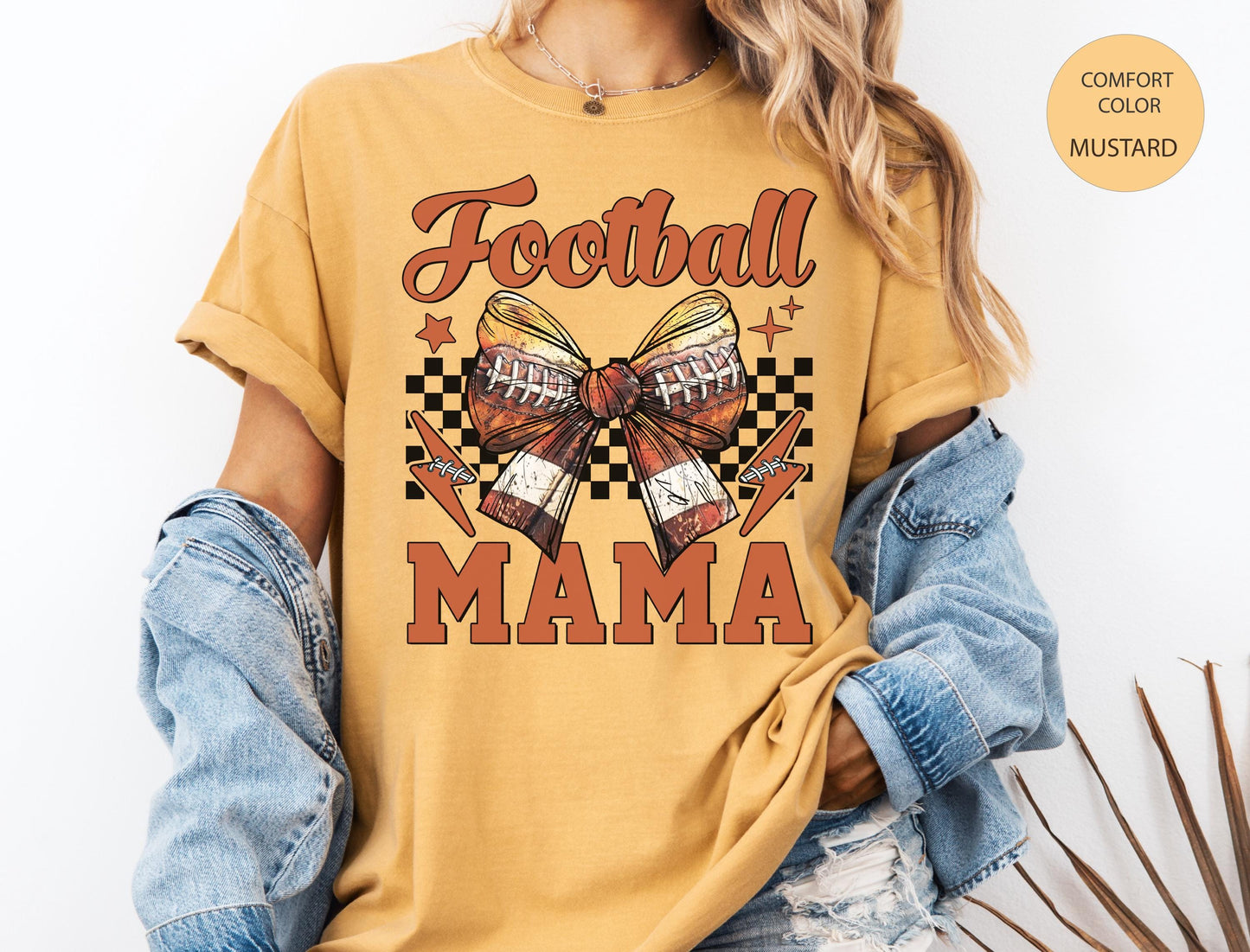 Football Mama Tee - Retro Football Shirt | Soft Cotton Game Day Shirt