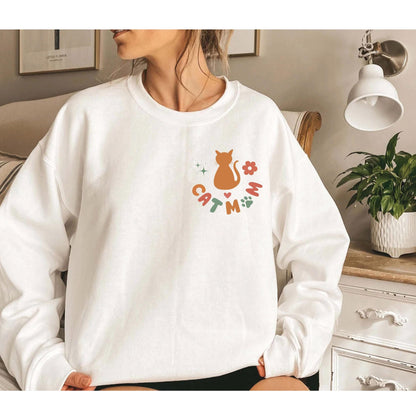 Cat Mom Sweatshirt – Custom Soft Cotton Cozy Unisex Cat Mama Apparel