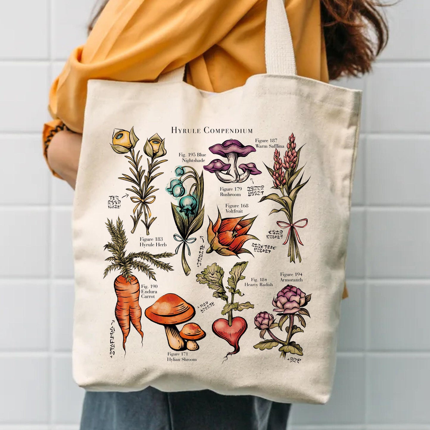 Cotton Tote Bag – Durable Canvas Tote | Stylish Zelda Gift Bag for Plant Lovers