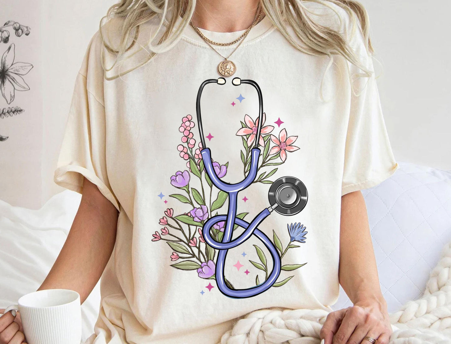 Nurse Stethoscope Shirt - Healthcare Worker Tee | Nursing School Gift