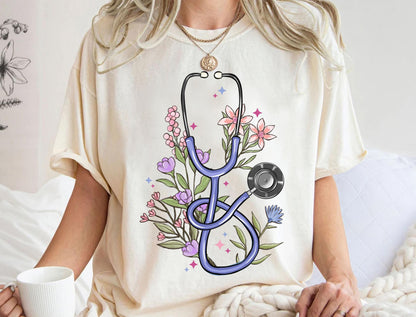 Nurse Stethoscope Shirt - Healthcare Worker Tee | Nursing School Gift