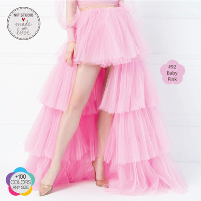 Mother Daughter Tutu - Custom Tulle Maxi Skirt With Elastic Waistband