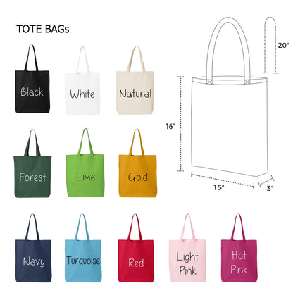 a tote bag size guide for all types of totes