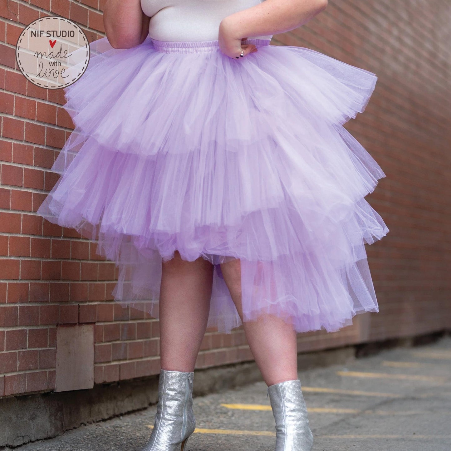 Mother Daughter Tutu | Custom Tulle Midi Skirt With Elastic Waistband & Satin Fabric