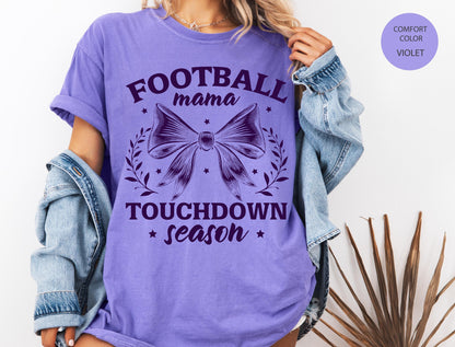 Football Mama Shirt - Retro Game Day Apparel | Soft Breathable Cotton Tee