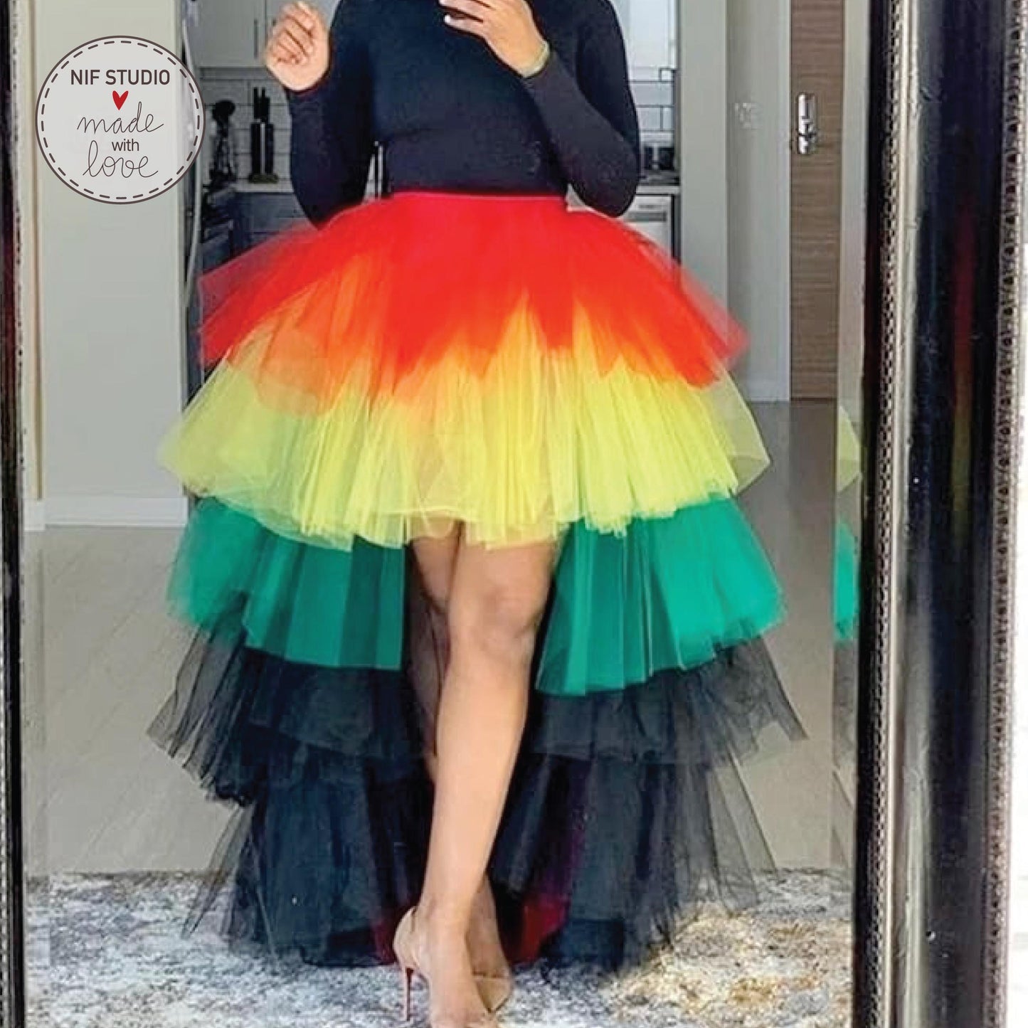 Custom Tulle Maxi Skirt - Matching Mother Daughter Skirts With Elastic Waistband