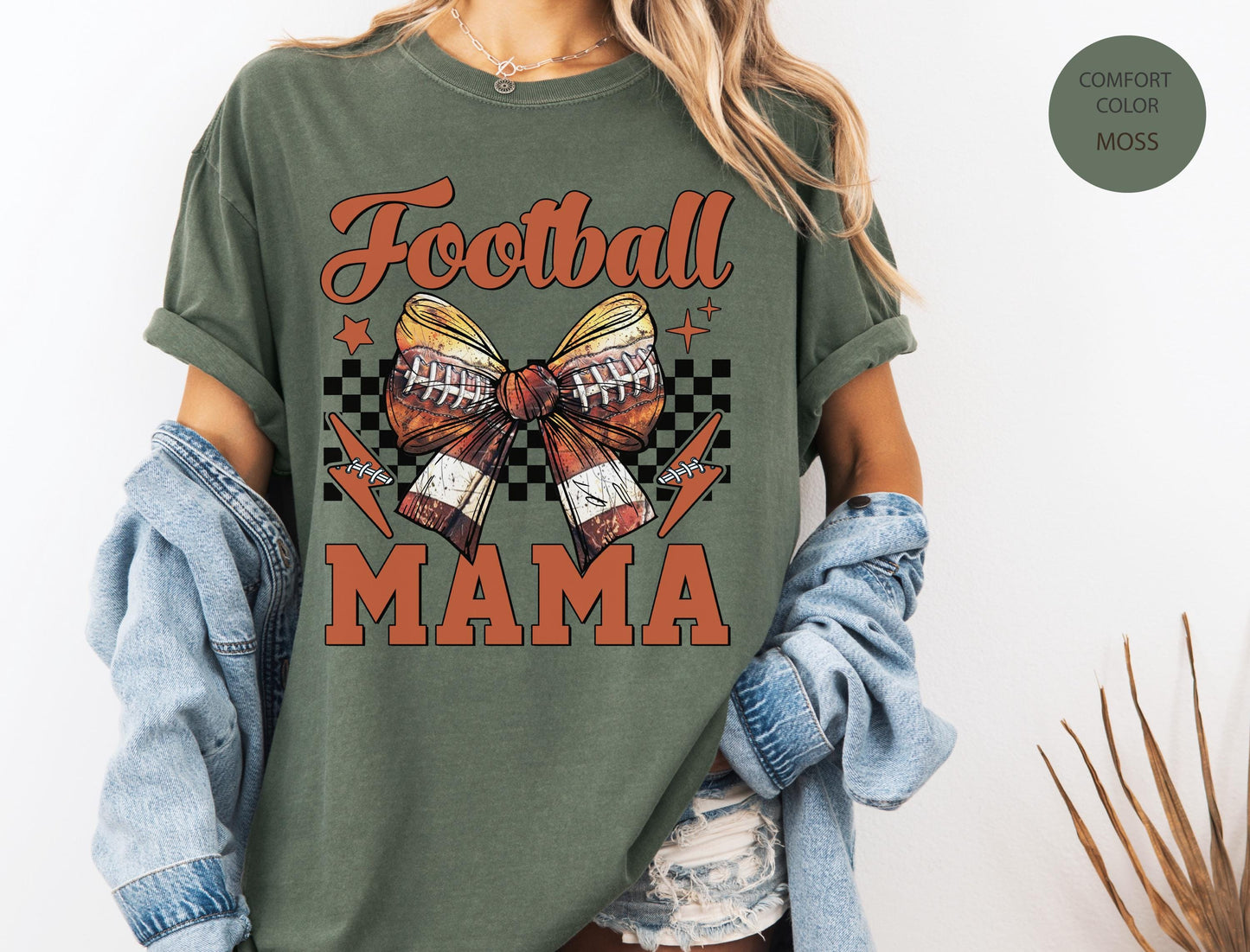 Football Mama Tee - Retro Football Shirt | Soft Cotton Game Day Shirt