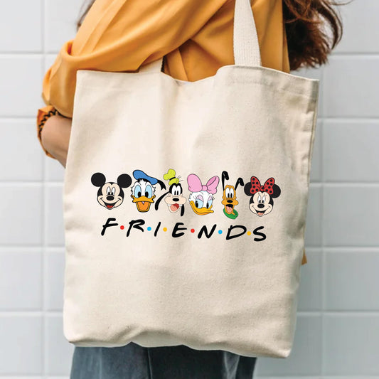 Disney Mickey Tote - Large Zippered Canvas Bag | Durable Family Gift Tote
