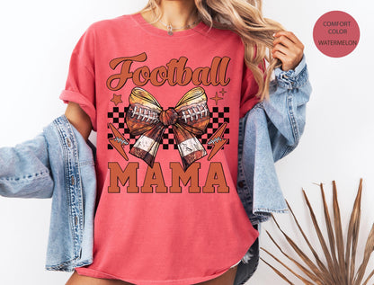 Football Mama Tee - Retro Football Shirt | Soft Cotton Game Day Shirt