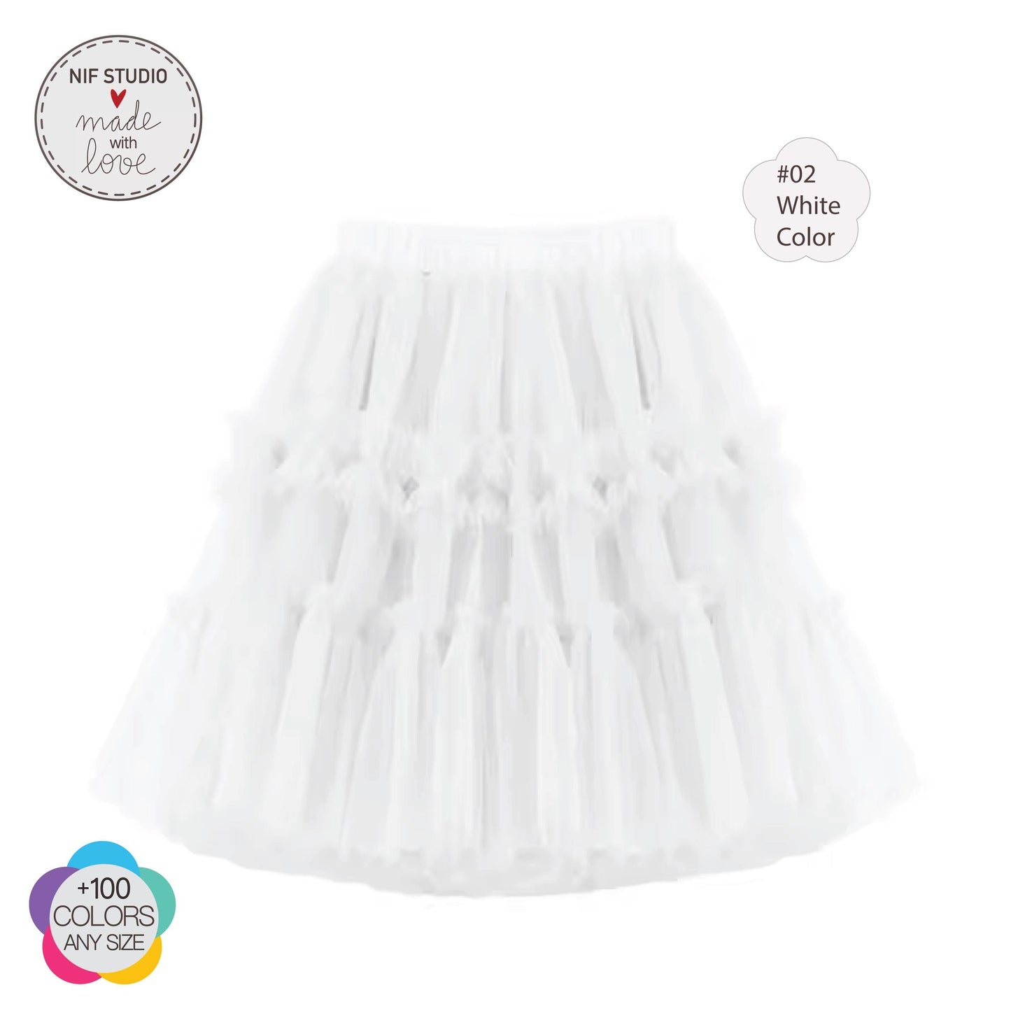 Mother Daughter Tutu - Custom Tulle Maxi Skirt With Elastic Waistband For Weddings