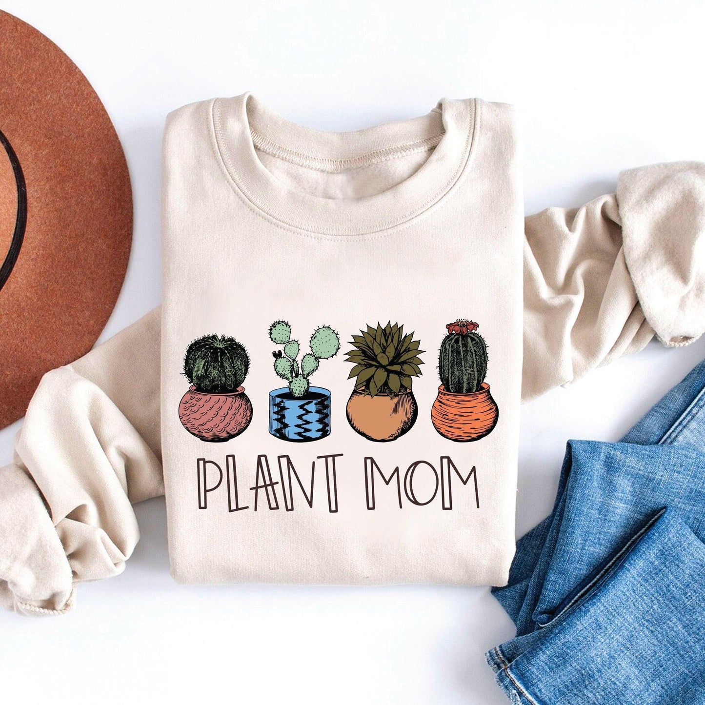 Plant Mom Shirt – Soft Breathable Cotton Unisex Tee | Botanical Garden Shirt