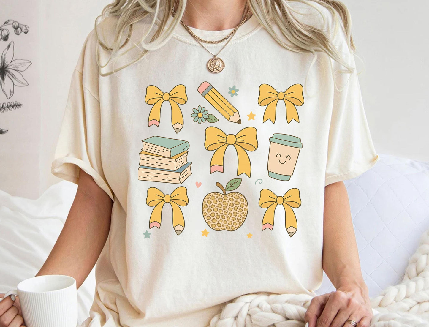 Teacher Bow Shirt - Back To School Shirt | Soft Cotton Teacher Appreciation Gift Tee