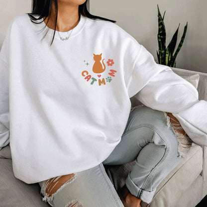 Cat Mom Sweatshirt – Custom Soft Cotton Cozy Unisex Cat Mama Apparel