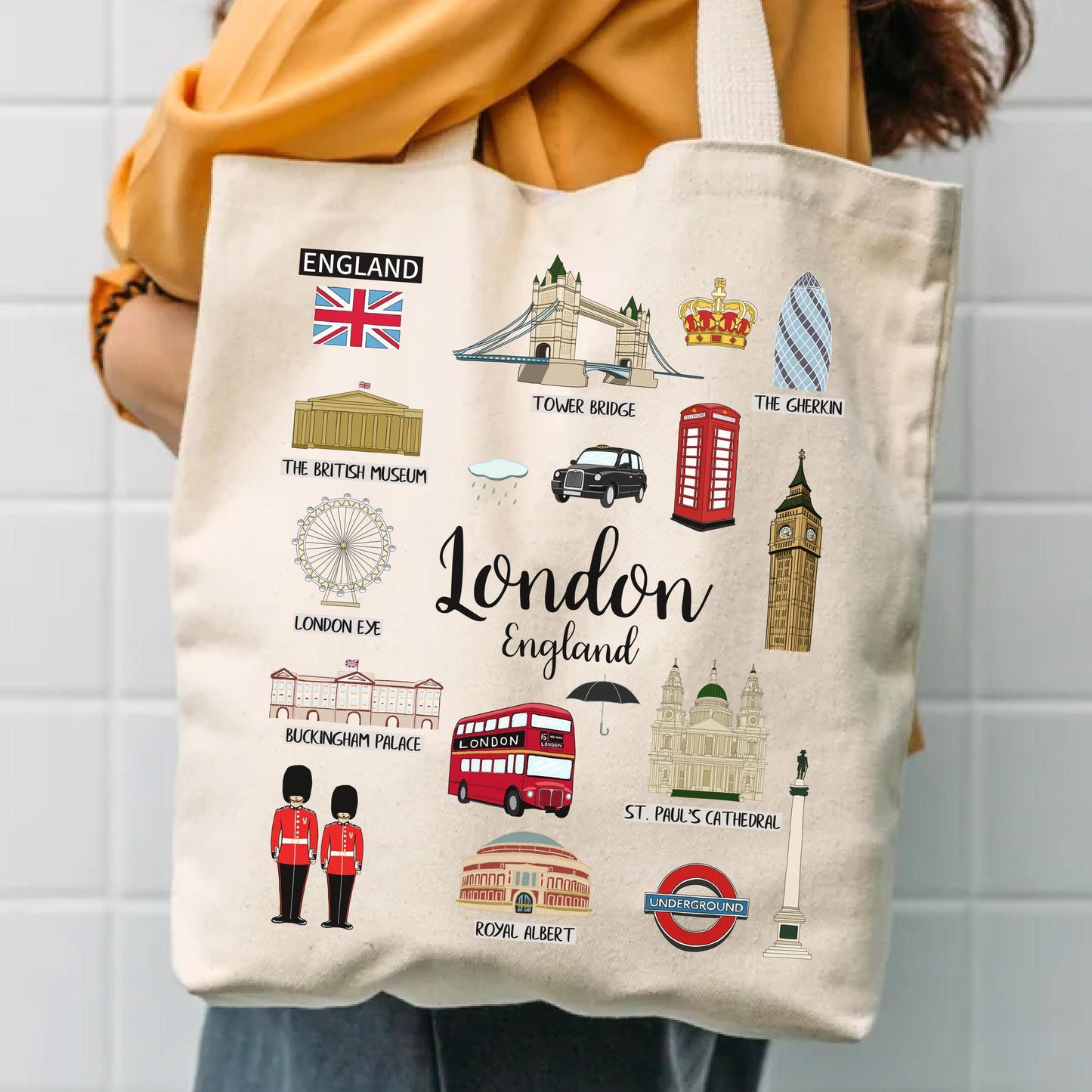 Cotton Canvas Tote Bag – Durable Zippered Travel Souvenir Bag | Stylish Multi-Purpose