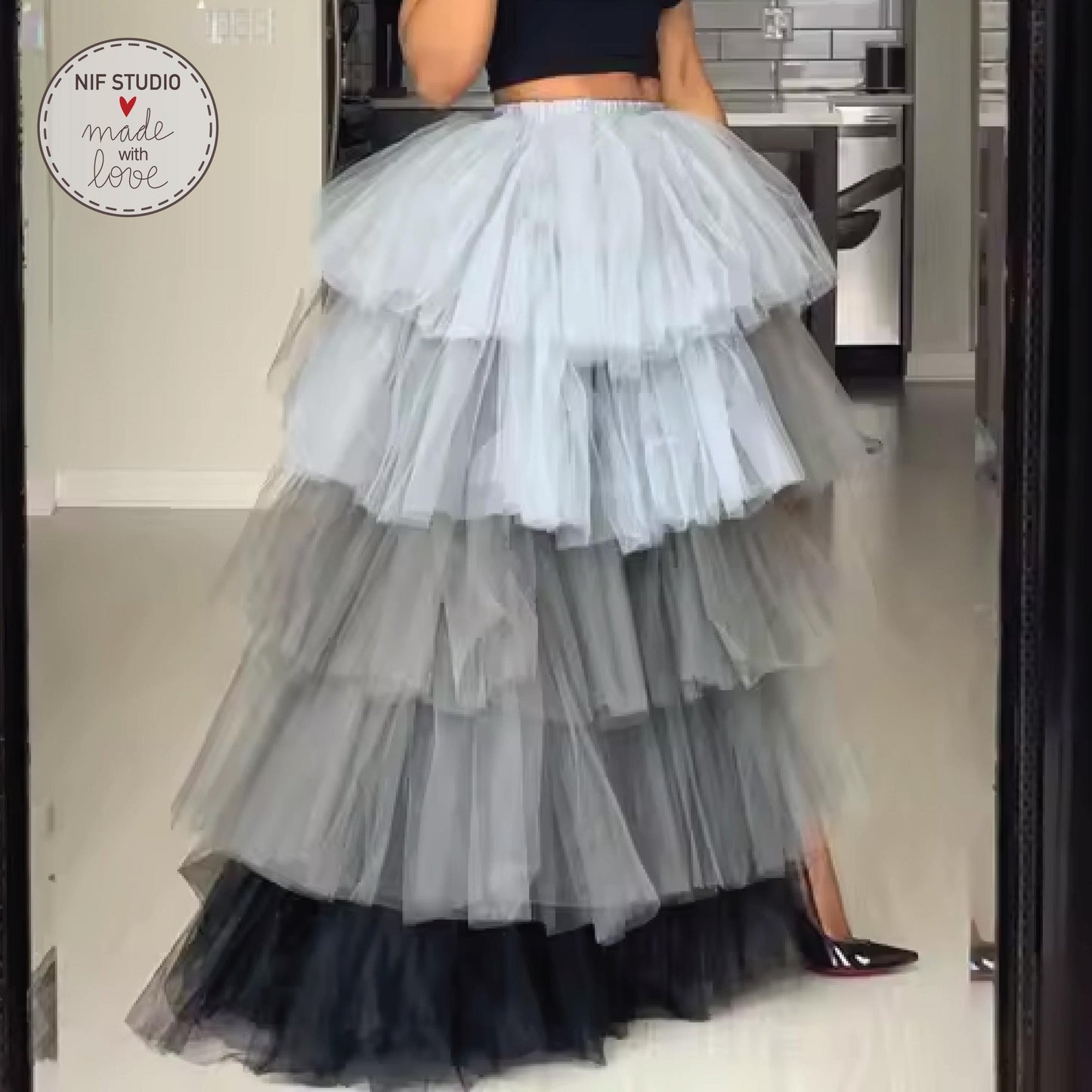 Custom Tulle Maxi Skirt - Matching Mother Daughter Skirts With Elastic Waistband