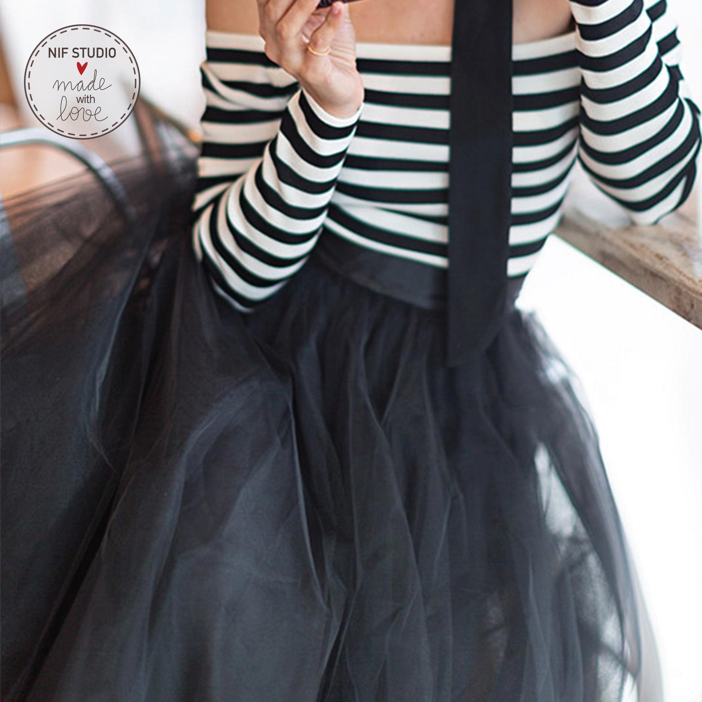 Mother Daughter Tutu - Custom Tulle Midi Skirt With Elastic Waistband