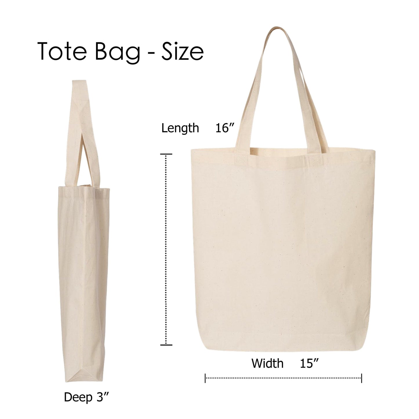 Cotton Canvas Tote Bag – Custom Logo Printed Bulk Wedding Favor Gift Bags