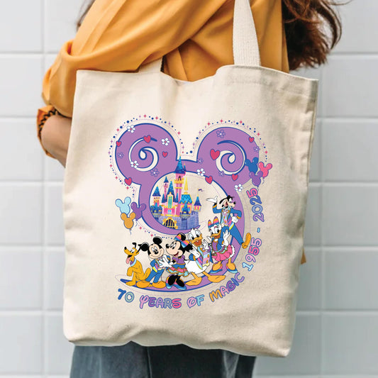 Disney Mickey Tote - Durable Cotton Canvas Large Family Matching Bag