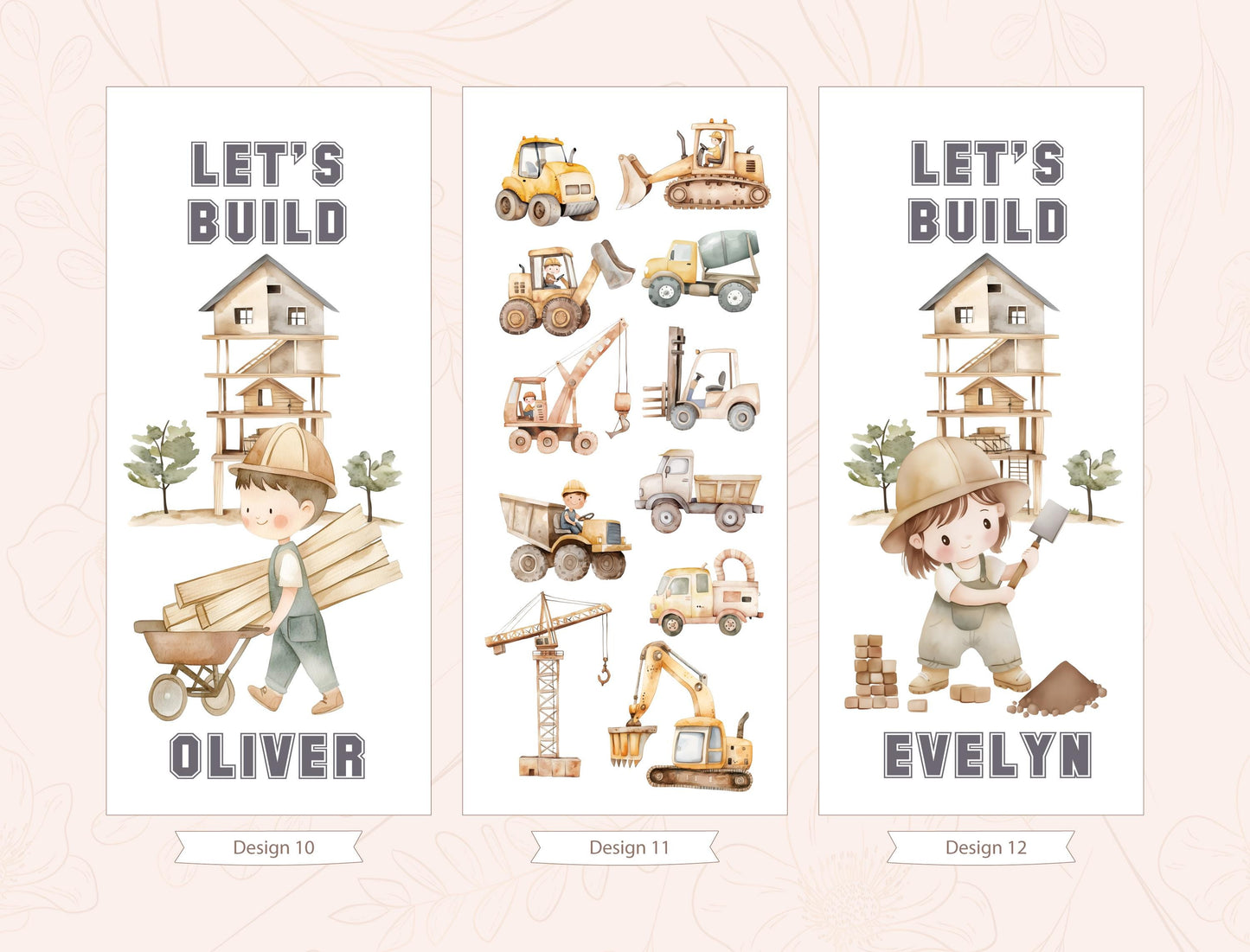 The image is a collage of three banners featuring children and construction vehicles, with the text &quot;Let&#39;s build&quot; and &quot;Let&#39;s build&quot; repeated across the banners.