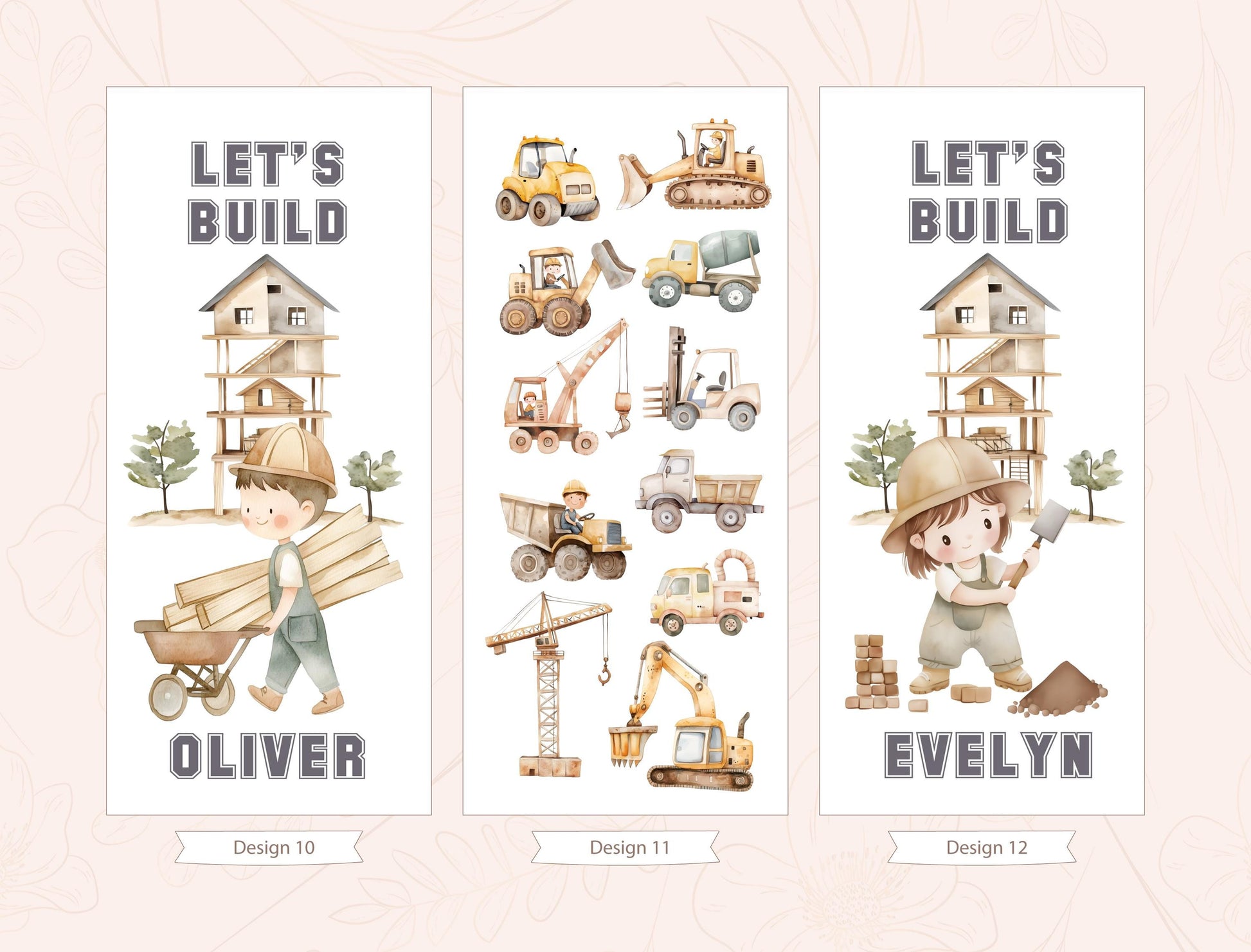 The image is a collage of three banners featuring children and construction vehicles, with the text &quot;Let&#39;s build&quot; and &quot;Let&#39;s build&quot; repeated across the banners.