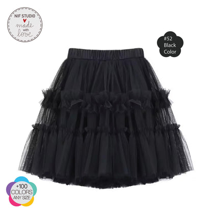 Mother Daughter Tutu - Custom Tulle Maxi Skirt With Elastic Waistband For Weddings