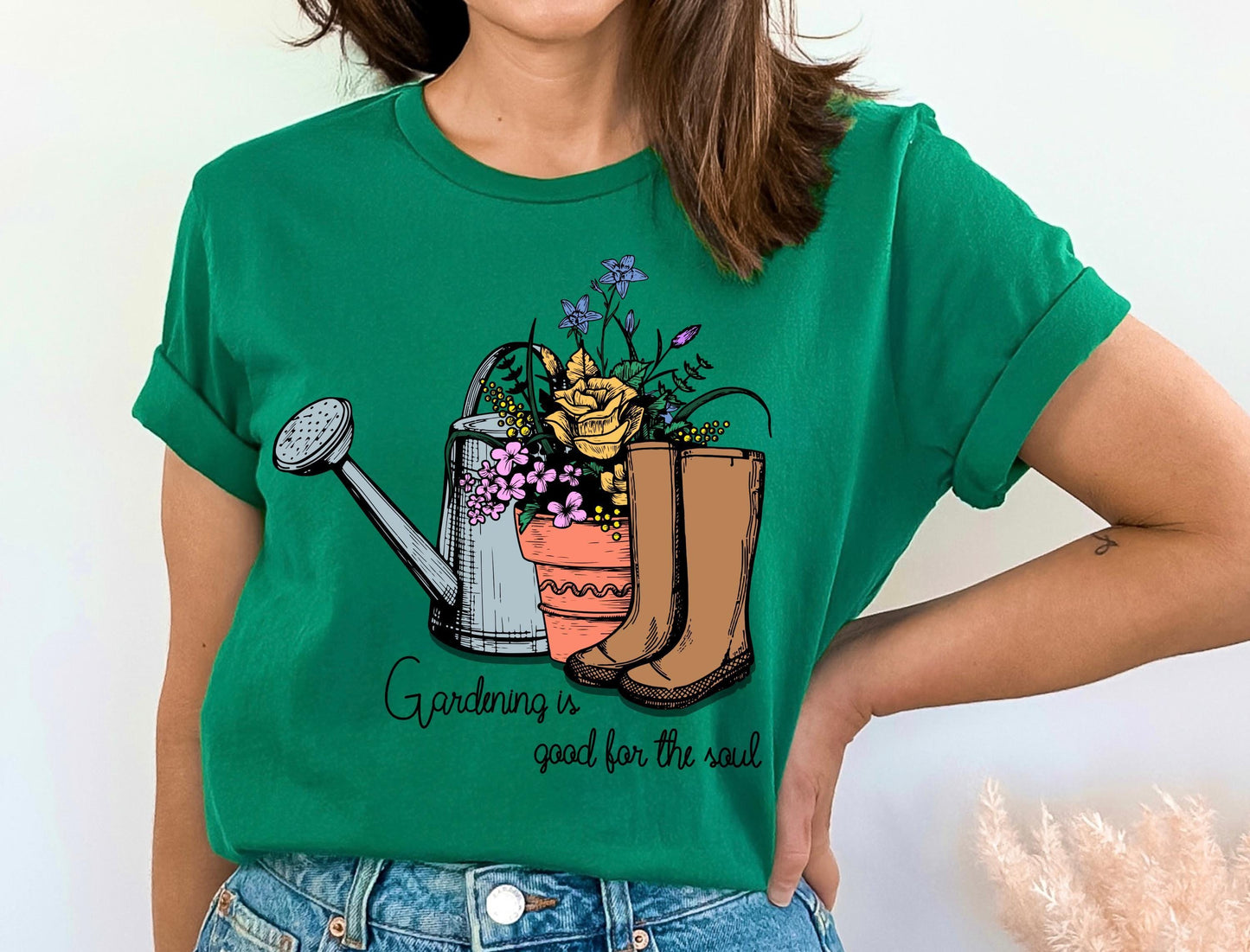Gardening Soul Tee – Soft Cotton Shirt | Classic Unisex Fit | Plant Lover Gift