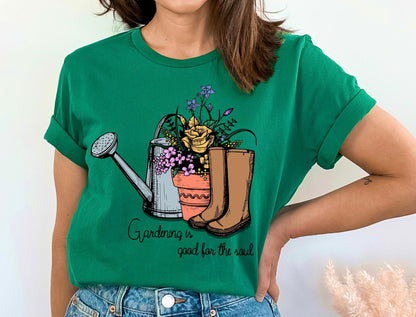 Gardening Soul Tee – Soft Cotton Shirt | Classic Unisex Fit | Plant Lover Gift