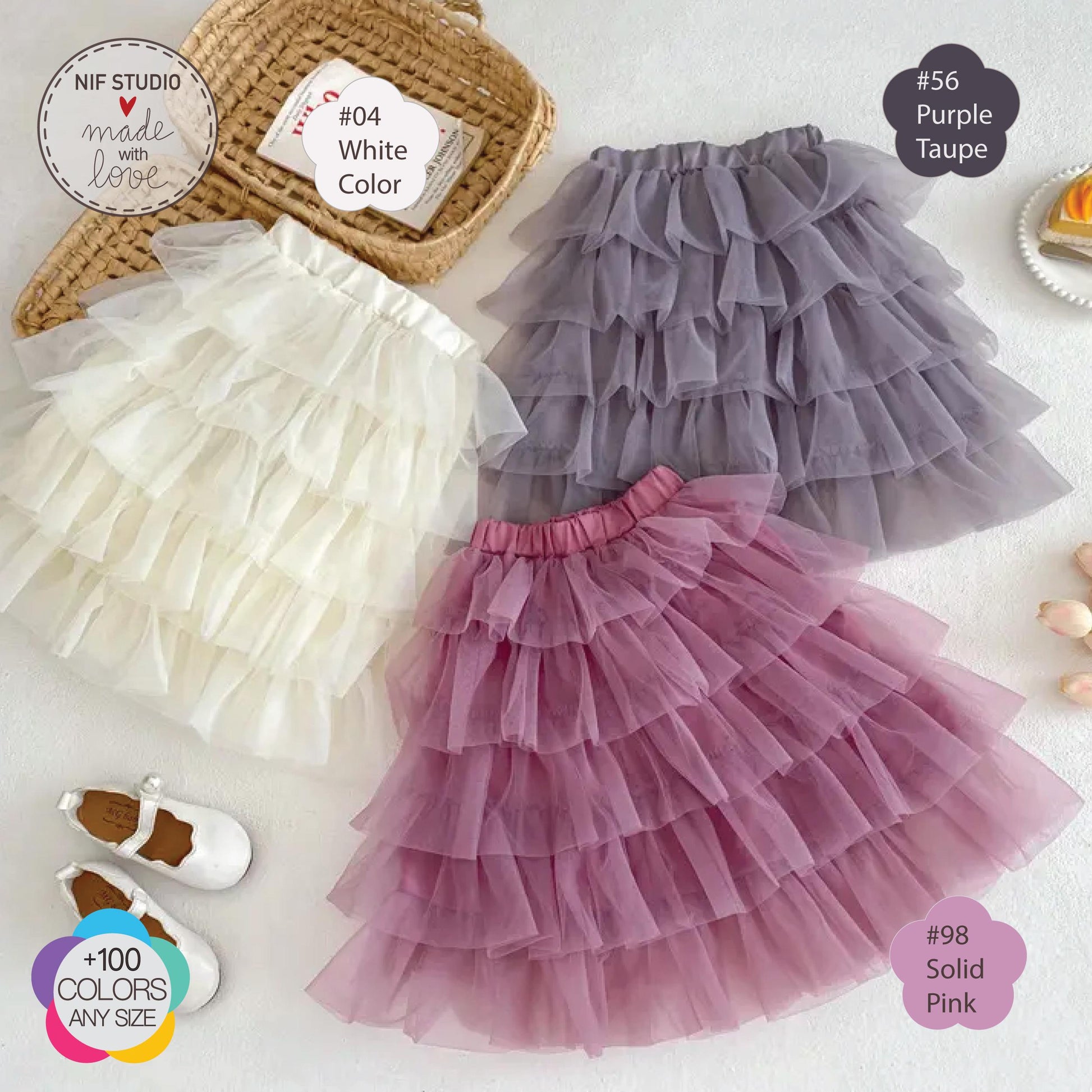 a picture of a dress and shoes on a table