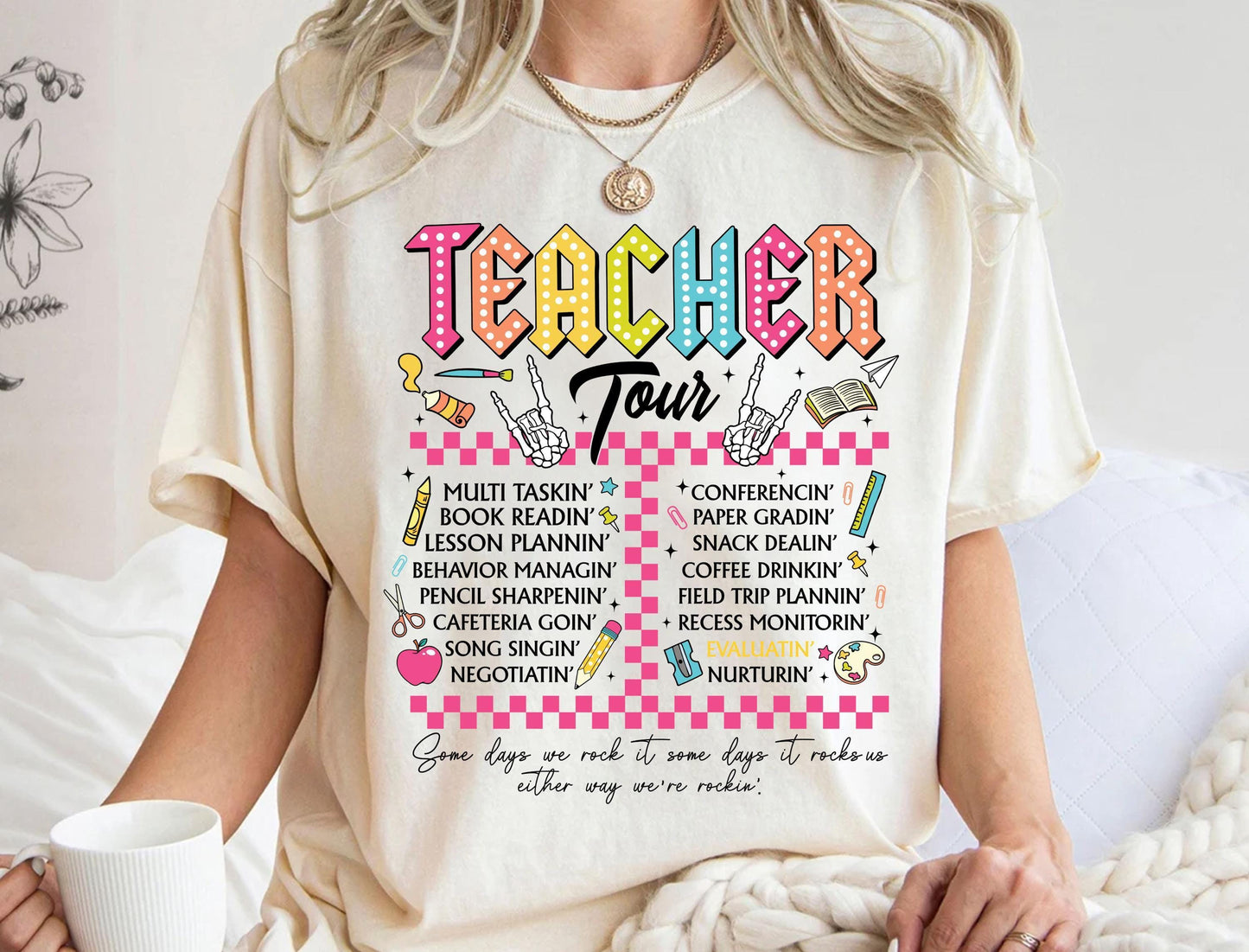 Cute Teacher Sweatshirt – Floral Teacher Tee | Trendy School Staff Shirt Gift